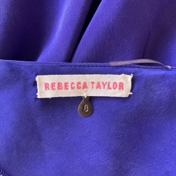 Rebecca Taylor Sleeveless Silk Dress Embellished Lightweight Summer Wedding 8 - Picture 5 of 6